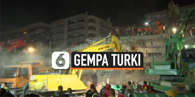 VIDEO: Gempa Turki, Banyak Korban Tertimpa Bangunan Runtuh