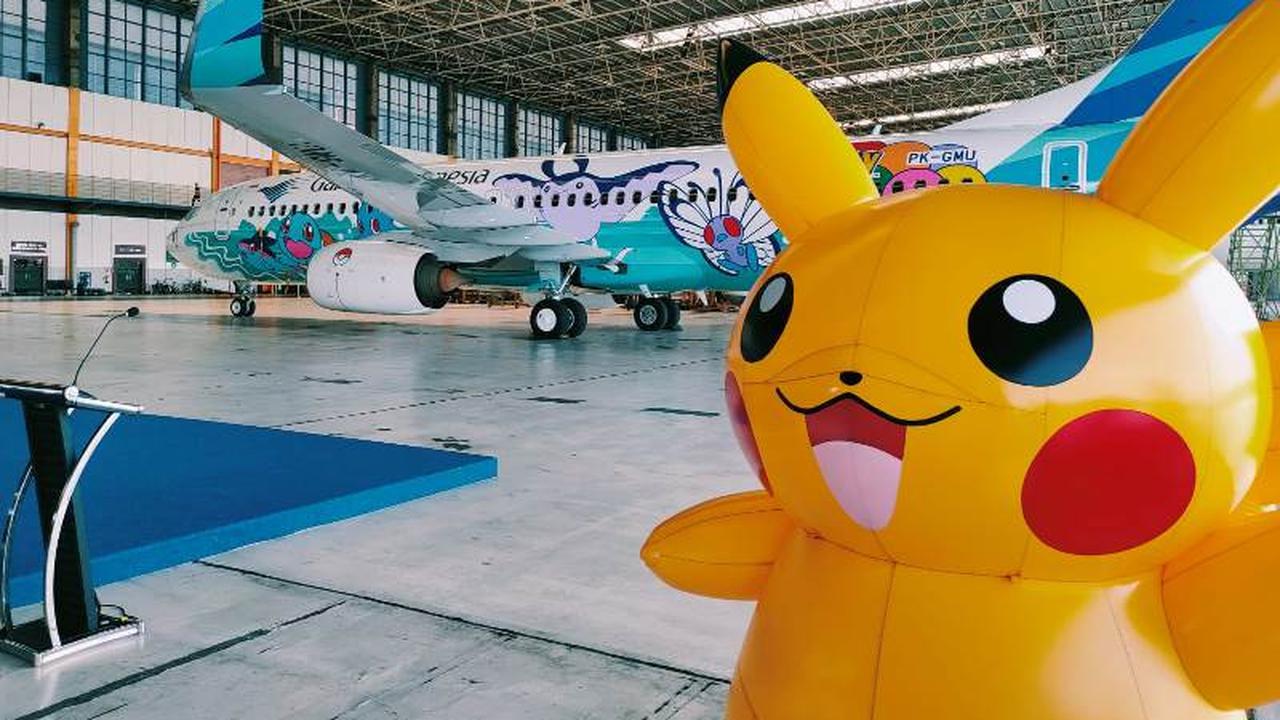 Merasakan Nuansa Penerbangan Ceria Lewat Pesawat Garuda Pikachu Jet GA1