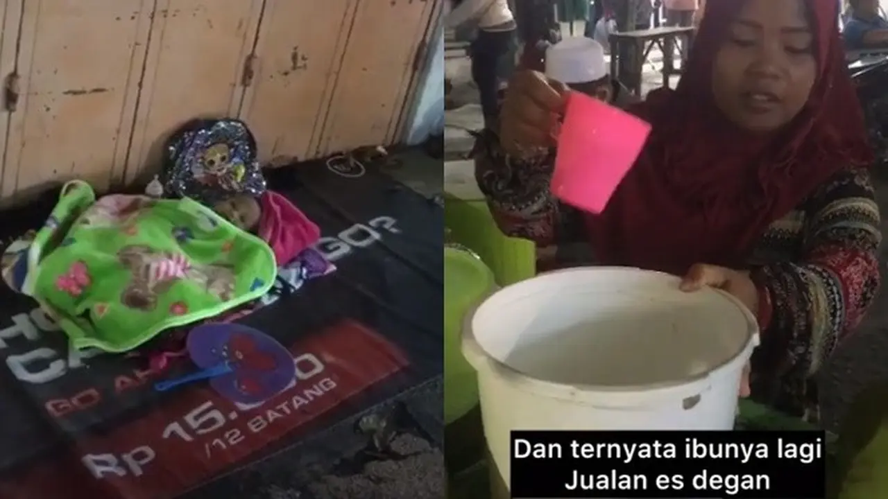 Viral Video Bayi Ditidurkan di Trotoar Saat Ibunya Jualan Ini Bikin Haru
