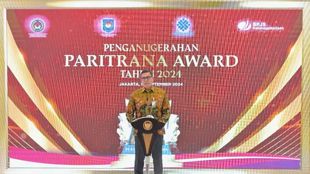 Angka Universal Coverage Jamsostek Diharapkan Terus Meningkat, Wapres Berikan Paritrana Award