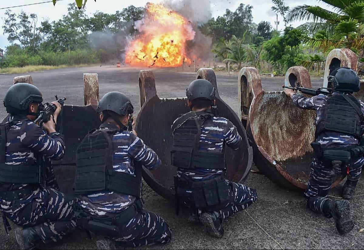 FOTO: TNI AL Gelar Latihan Anti Akses dan Anti Amfibi di Bangka Belitung
