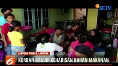 Banjir di Lampung Tengah terjadi akibat meluapnya Sungai Way Tipo. Warga dari Dusun Tujuh, Desa Goras Jaya kini mengungsi di SDN 4 Keseuma Dadi.