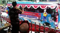 Trans Siginjai diperkenalkan saat parade kemerdekaan di Jambi Agustus 2017 lalu. (Dok: Dishub Jambi/Liputan6.com/B Santoso)