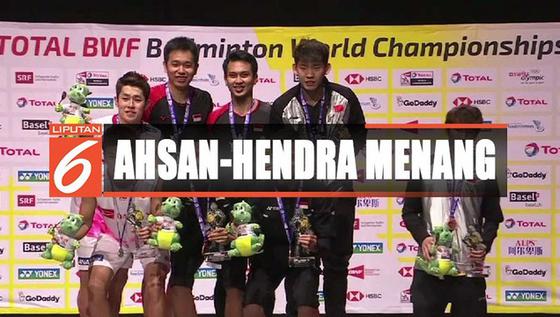 Ahsan - Hendra Taklukkan Pasangan Jepang di Kejuaraan Dunia Bulutangkis  2019
