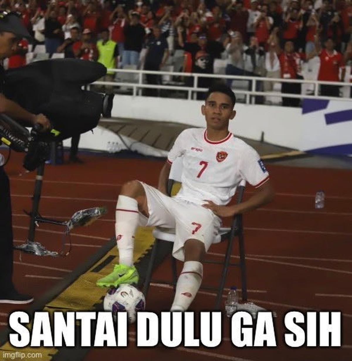 Meme kemenangan Timnas Indonesia vs Arab Saudi