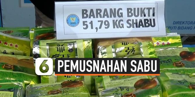 VIDEO: BNN Musnahkan 51 Kilogram Sabu