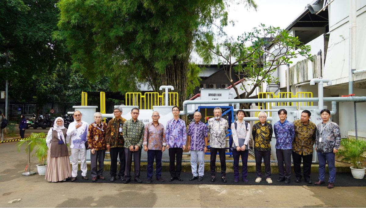 Pemasangan IPAL di kawasan Universitas Pertamina, bekerja sama dengan PT Daiki Axis Indonesia