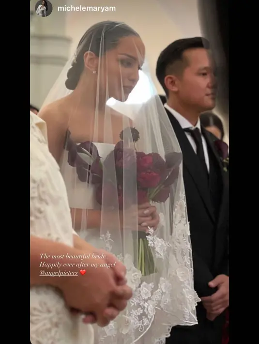 Suami Angel Pieters diketahui berumur 31 tahun saat menikah dan merupakan putra seorang purnawirawan TNI. (FOTO:  Instagram Stories Angel Pieters @angelpieters/)