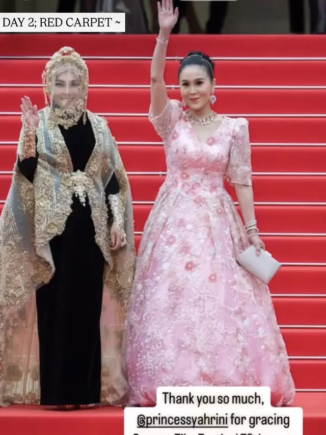 Syahrini saat Hadir di Festival Film Cannes 2025. [@princessyahrini]