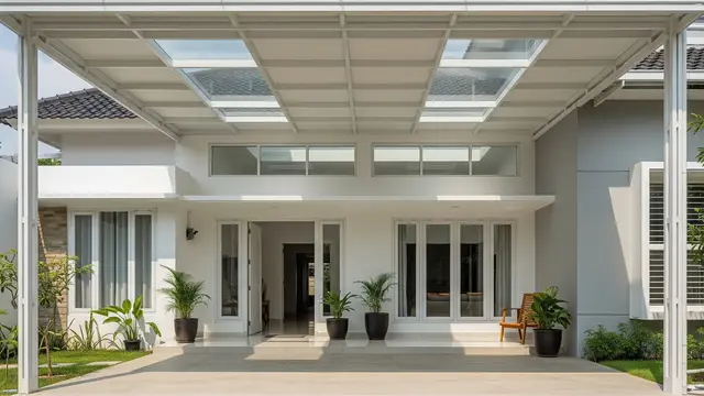 Kanopi Baja Ringan dengan Skylight
