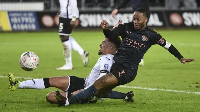 FOTO: Rekor 15 Kemenangan Beruntun, Manchester City Depak Swansea City di Piala FA