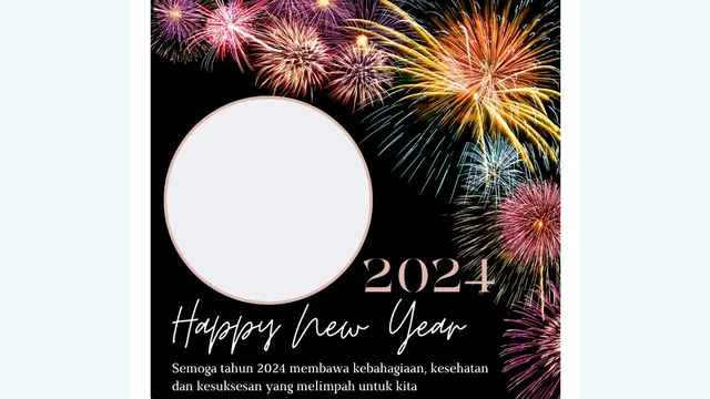 Bagi kamu yang memilih untuk tidak keluar rumah, kamu bisa membuat Twibbon Tahun Baru 2024 dan membagikannya di seluruh sosial media milikmu.