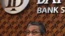 Gubernur BI Perry Wardjio saat jumpa pers hasil Rapat Dewan Gubernur BI di Jakarta, Kamis (27/9). RDG BI memutuskan suku bunga Deposit Facility 25 bps menjadi 5,00%, dan suku bunga Lending Facility sebesar 25 bps menjadi 6,50%. (Liputan6.com/Angga Yuniar)