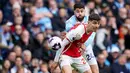 Meski memiliki catatan penguasaan bola hingga 72 persen, The Citizen kesulitan menembus pertahanan Arsenal. (AP Photo/Dave Thompson)