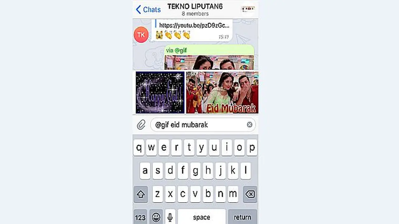 GIF Lebaran di Telegram