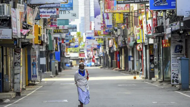 Suasana Ibu Kota Sri Lanka Saat Lockdown COVID-19