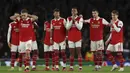 Dalam 6 musim terakhir, Arsenal tercatat 5 kali berlaga di kompetisi kasta kedua Eropa, yaitu di Liga Europa. Dari 5 kali keikutsertaan The Gunners, tim Meriam London selalu gagal finis menjadi juara meski sempat satu kali tampil di partai final. Berikut ini 5 tim yang mampu menyingkirkan Arsenal di ajang Liga Europa. (AP Photo/Ian Walton)