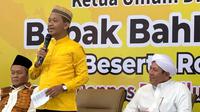 Safari Ramadan Ketua Umum Partai Golkar Bahlil Lahadalia beserta rombongan ke pondok pesantren di Darullughah Wadda'wah (Dalwa), Raci, Bangil, Pasuruan, Jumat (14/3/2025).