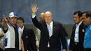 Sepp Blatter saat berkunjung ke Jakarta menyaksikan Piala Asia 2007. (AFP/Bay Ismoyo)