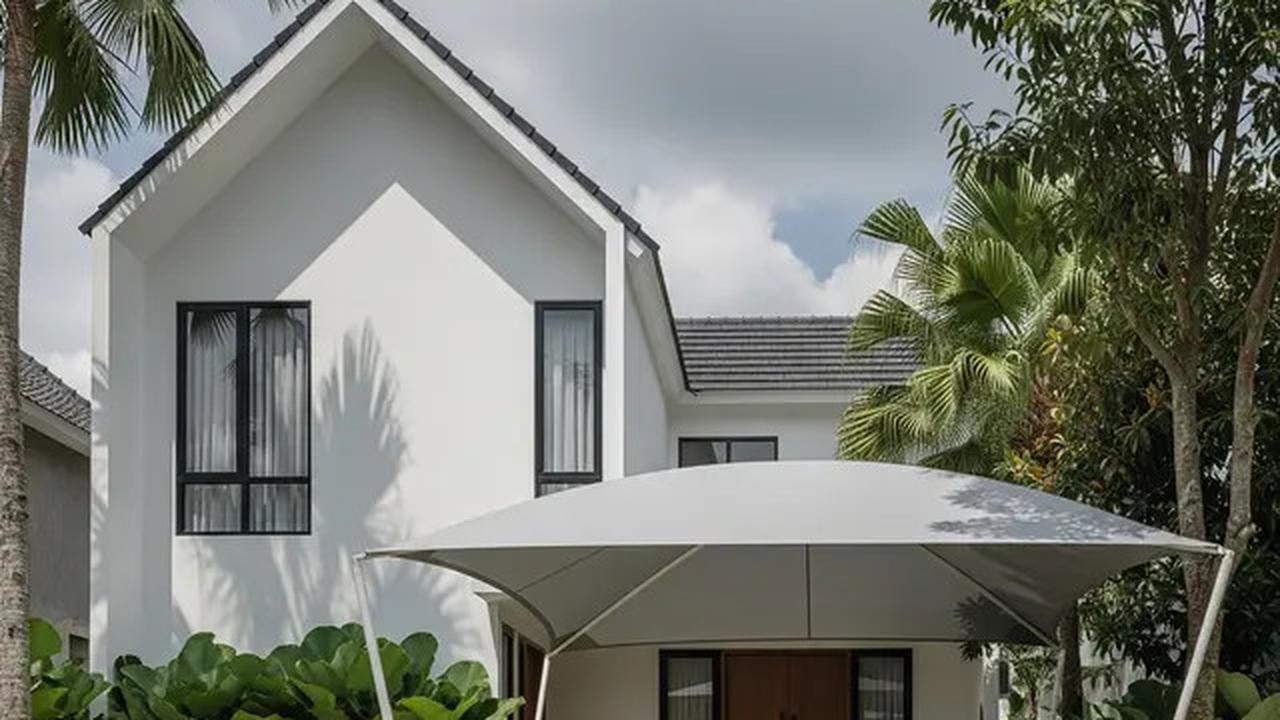 9 Model Rumah Atap Pelana Minimalis dengan Carport Baja Ringan, Makin Diminati