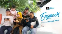 Tim engineer di balik fitur Group War di BBM (sumber: istimewa)