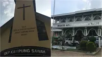 Gereja Kristen Pasundan dan Masjid Al Jauhar di Kampung Sawah yang letaknya berdekatan ((Liputan6.com/Muhammad Radityo Priyasmoro)