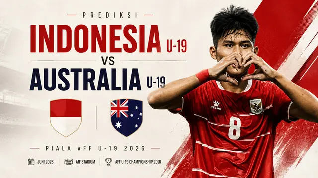 Cover prediksi Timnas Indonesia U-19 Vs Australia U-19 - Piala AFF U-19 2026.