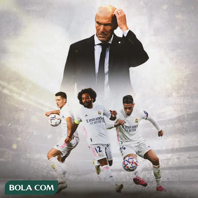 Real Madrid - Zinedine Zidane, Luka Jovic, Marcelo, Mariano Diaz