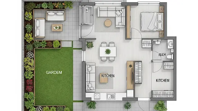 Rumah Minimalis dengan Halaman Belakang