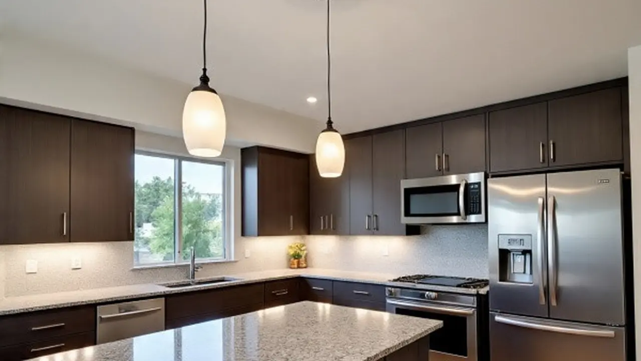 Ilustasi Desain Dapur Plafon Atap Tinggi (Sumber: Meta AI)