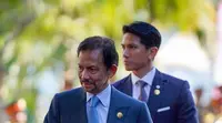 Pangeran Abdul Mateen mendampingi ayahnya, Sultan Hassanal Bolkiah dalam menghadiri KTT ke-42 ASEAN 2023 di Labuan Bajo, Nusa Tengara Timur (NTT). (Liputan6.com/ Benedikta Miranti)