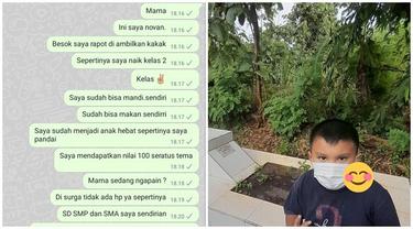 Viral Chat Anak SD Pamer Nilai ke WhatsApp Ibu yang Telah Meninggal Ini Bikin Haru