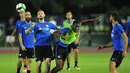 Gelandang Inter Milan, Marcelo Brozović, mengikuti sesi latihan di Nanjing, China, Minggu, (23/7/2017). Inter Milan akan menghadapi Olympique Lyon pada laga turnamen pramusim ICC 2017. (AFP/STR)