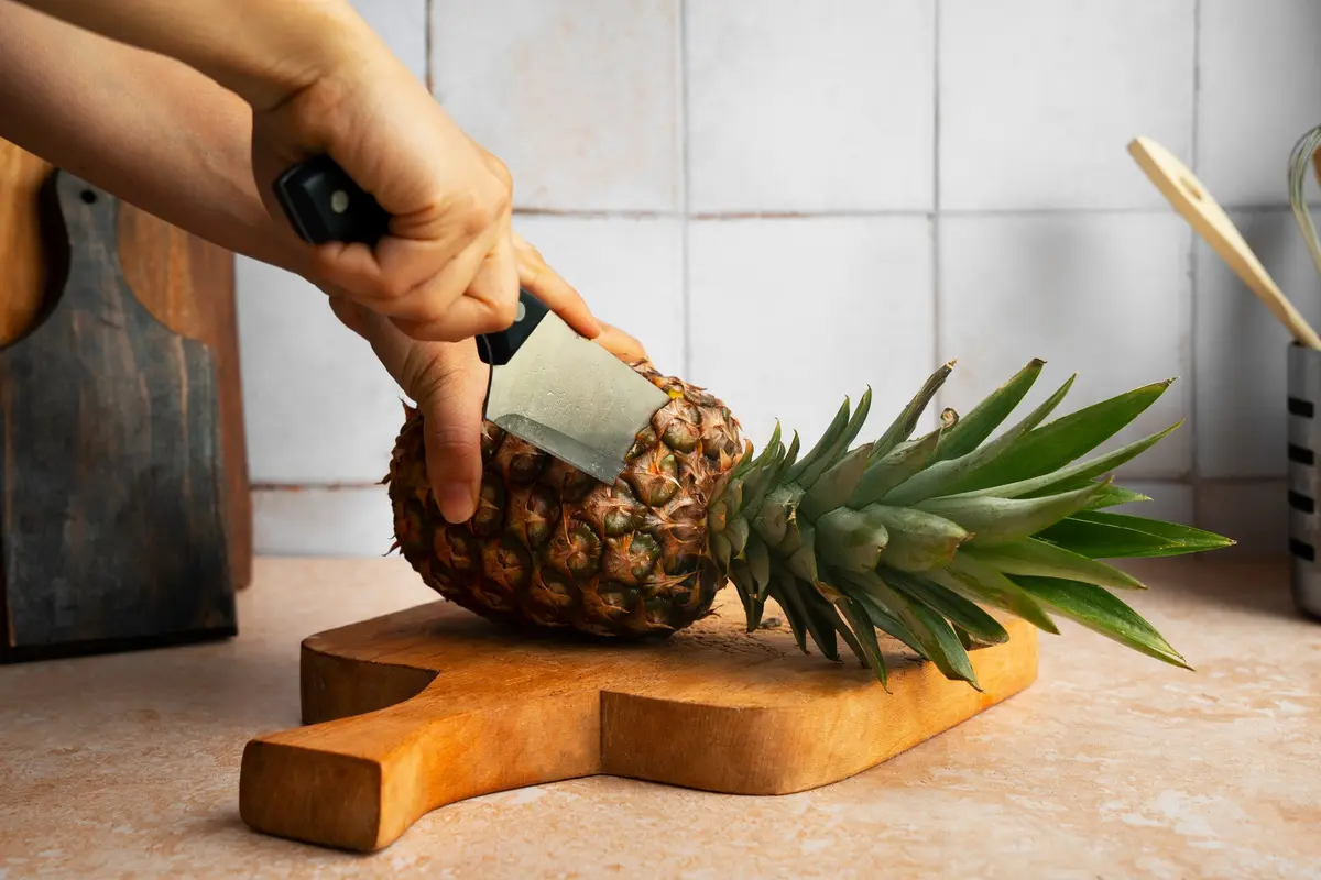 Cutting a Pineapple
