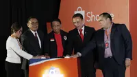 Shopee Liga 1 2020 resmi diluncurkan di Hotel Fairmont, Jakarta, Senin (24/2/2020). Kompetisi Shopee Liga 1 2020 akan dimulai pada 29 Februari dan diikuti 18 Klub. (Bola.com/ M. Iqbal Ichsan)