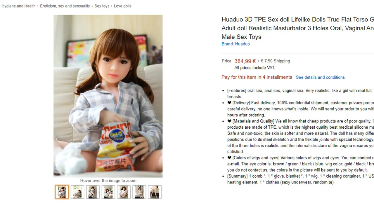 Screenshot situs boneka seks ( anti-pedofil Prancis AIVI )