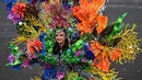 Peserta yang mengenakan kostum bertema HEAL (Kemanusiaan, Bumi, dan Kehidupan) mengikuti Jember Fashion Carnaval (JFC) ke-24 di Jember, Jawa Timur, Minggu (26/7/2026). (AFP/ Juni Krsiwanto)