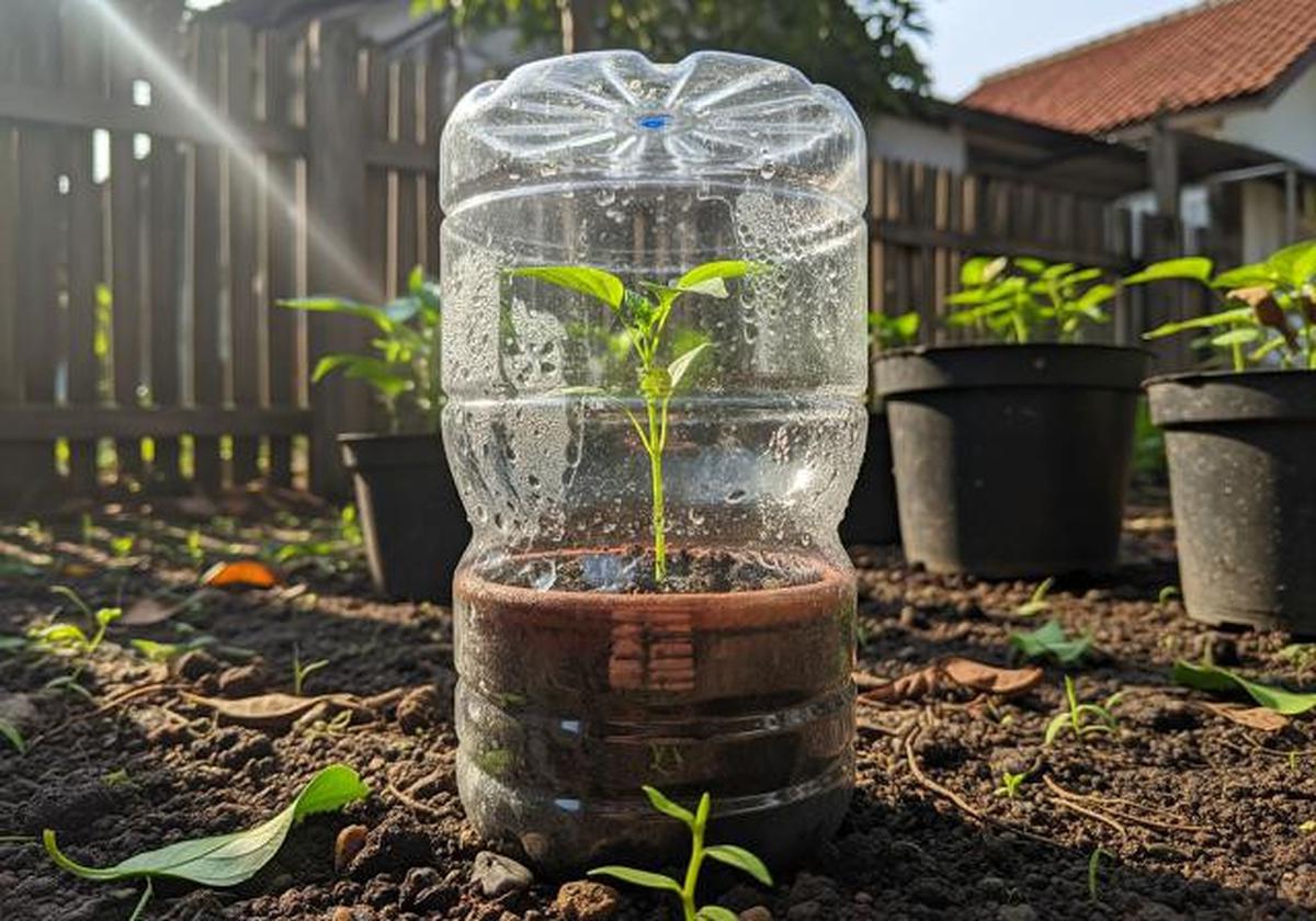 Rumah Kaca Individual dari Wadah Plastik/Kebun Mini Ala Rumah Kaca Low Budget (Sumber: gemini.com)