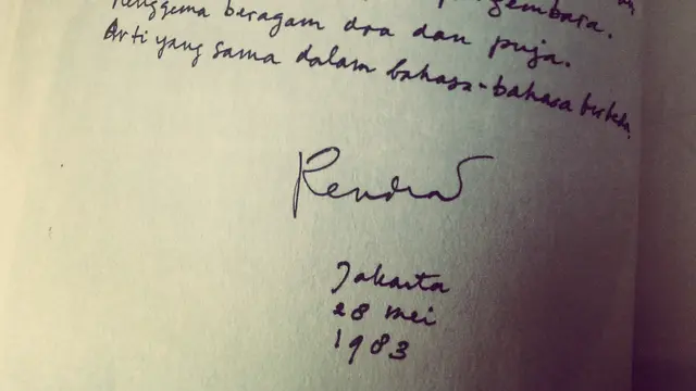 "Doa Untuk Anak Cucu" karya WS Rendra
