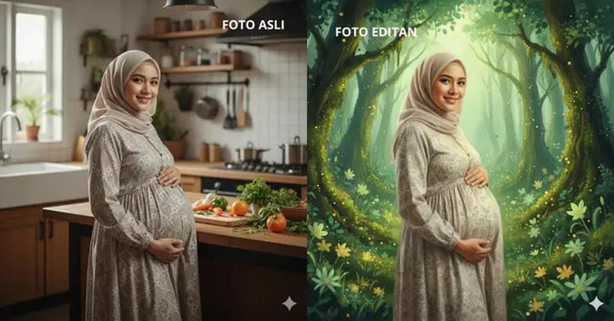 7 Contoh Prompt Gemini AI Edit Foto Maternity Shoot, dari Efek Dreamy hingga Sinematik
