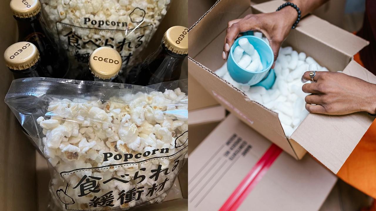 Bisa Dimakan, Perusahaan Ini Pakai Popcorn Gantikan Styrofoam di Kardus