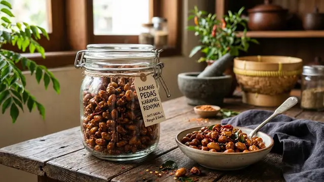 Resep Kacang Pedas Karamel/AI Generated