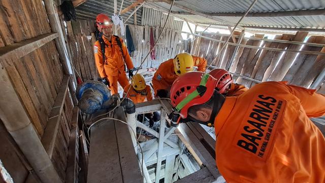 Sumur Bogor, sumur tambang emas di mana 8 pekerja terjebak. (Foto: Liputan6.com/Basarnas)