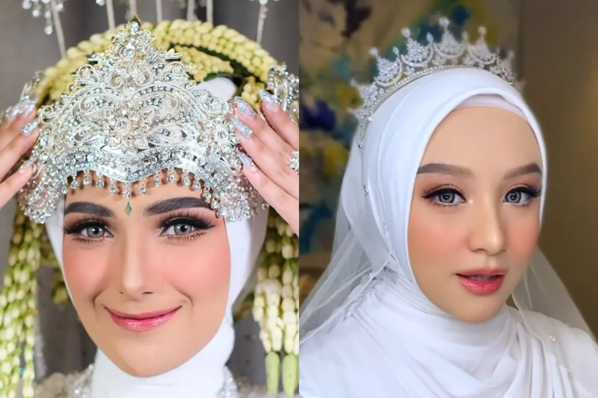 Serupa Tapi Tak Sama, Detail Makeup Pengantin Hersa Echa dan Nadya Mustika yang Nyaris Mirip di Hari Pernikahan