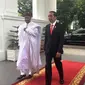 Presiden Jokowi menerima kunjungan kenegaraan Presiden Niger Issofou di Istana Merdeka. (Liputan6.com/Lizsa Egeham)