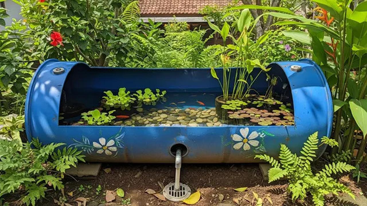 8 Model Kolam Ikan dari Drum Bekas, Bentuknya Sederhana tapi Unik