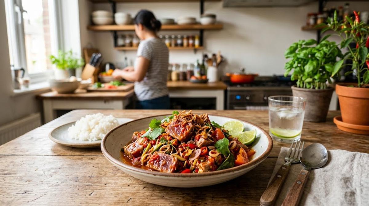 Sajian tuna pedas