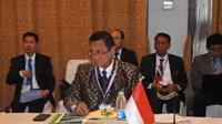 Direktur Utama KAI Edi Sukmoro dalam Asean Railways CEOs' Conference (ARCEOs') di Nay Pyi Taw, Myanmar yang berlangsung 26-29 November 2018. Liputan6.com/Ilyas Istianur P