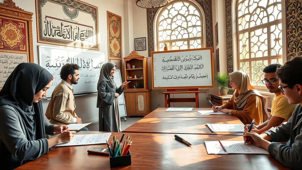 Ilustrasi belajar Bahasa Arab