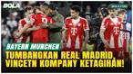 Bayern Munchen menang 2-1 atas Real Madrid di Bernabeu pada leg pertama perempat final Liga Champions. Gol Kane dan Diaz jadi kunci. Kompany menegaskan Bayern tetap memburu kemenangan di leg kedua di Jerman pekan depan.